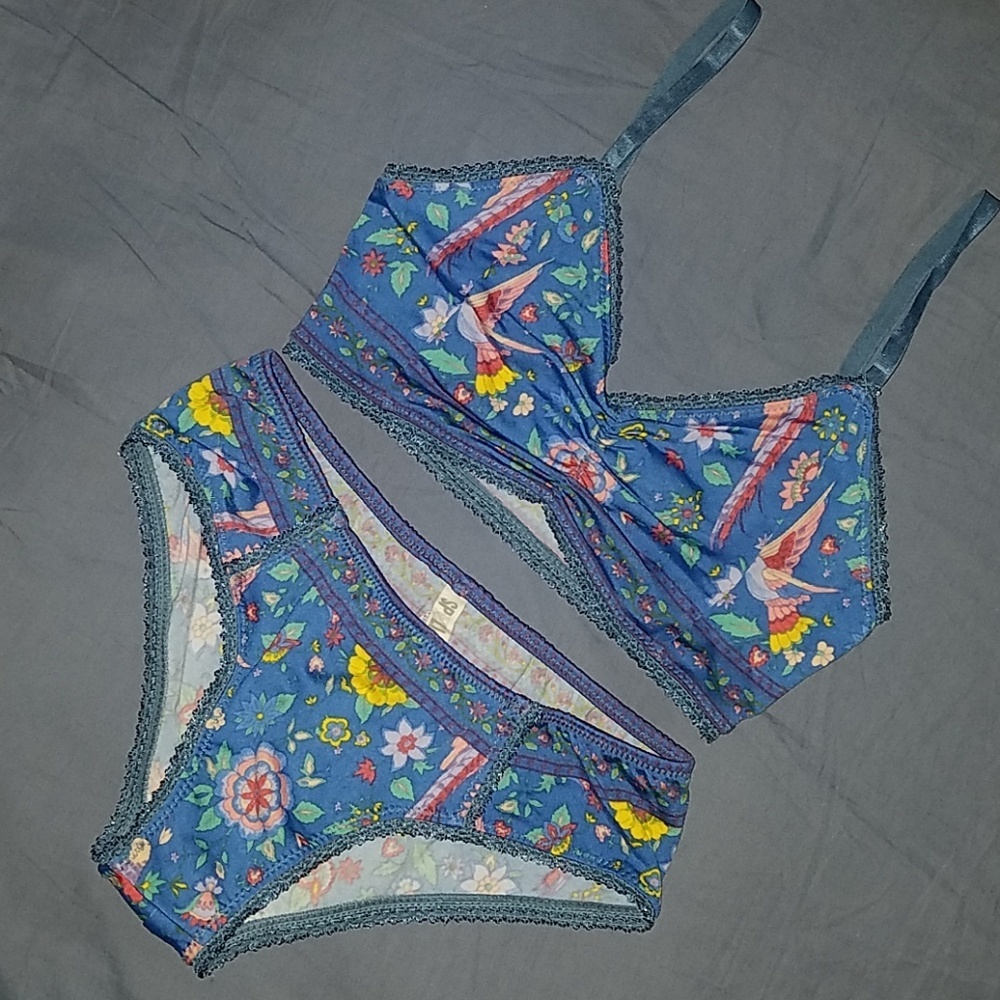 Spell designs lovebird bralette bloomer set S blue - Picture 4 of 8